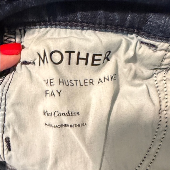 MOTHER Dark Blue Flare Jeans : Hustler Ankle Fray Mint Condition - Picture 8 of 8
